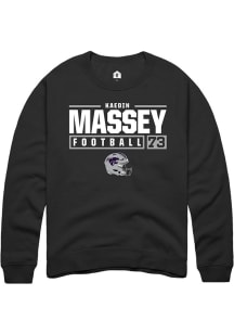 Kaedin Massey Rally Mens Black K-State Wildcats NIL Stacked Box Crew Sweatshirt