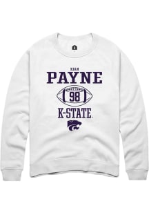 Kian Payne Rally Mens White K-State Wildcats NIL Sport Icon Crew Sweatshirt