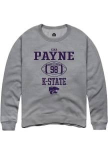 Kian Payne Rally Mens Graphite K-State Wildcats NIL Sport Icon Crew Sweatshirt