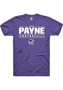 Kian Payne Purple K-State Wildcats NIL Stacked Box Short Sleeve T Shirt