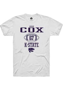 Logan Cox White K-State Wildcats NIL Sport Icon Short Sleeve T Shirt