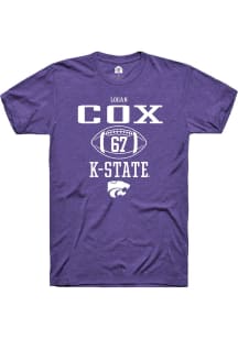 Logan Cox Purple K-State Wildcats NIL Sport Icon Short Sleeve T Shirt