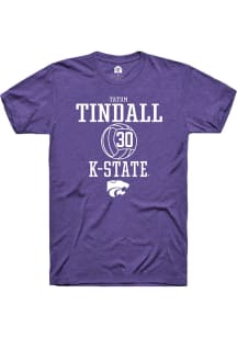 Tatum Tindall Purple K-State Wildcats NIL Sport Icon Short Sleeve T Shirt