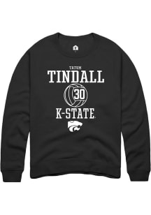 Tatum Tindall Rally Mens Black K-State Wildcats NIL Sport Icon Crew Sweatshirt