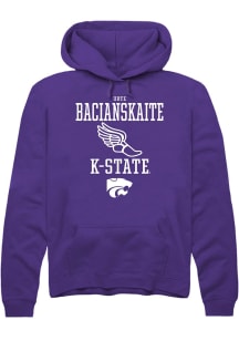 Urte Bacianskaite Rally Mens Purple K-State Wildcats NIL Sport Icon Hooded Sweatshirt