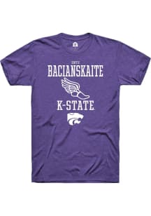 Urte Bacianskaite Purple K-State Wildcats NIL Sport Icon Short Sleeve T Shirt