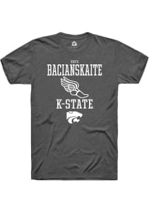 Urte Bacianskaite Dark Grey K-State Wildcats NIL Sport Icon Short Sleeve T Shirt