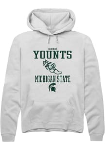 Connor Younts Rally Mens White Michigan State Spartans NIL Sport Icon Hooded Sweatshirt