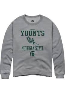 Connor Younts Rally Mens Graphite Michigan State Spartans NIL Sport Icon Crew Sweatshirt