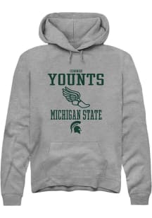 Connor Younts Rally Mens Graphite Michigan State Spartans NIL Sport Icon Hooded Sweatshirt