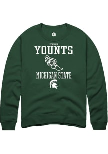 Connor Younts Rally Mens Green Michigan State Spartans NIL Sport Icon Crew Sweatshirt