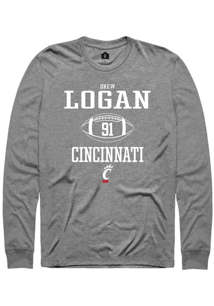 Drew Logan  Cincinnati Bearcats Graphite Rally NIL Sport Icon Long Sleeve T Shirt