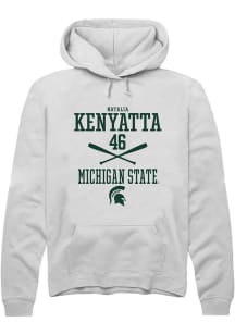 Natalia Kenyatta Rally Mens White Michigan State Spartans NIL Sport Icon Hooded Sweatshirt