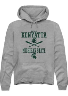 Natalia Kenyatta Rally Mens Graphite Michigan State Spartans NIL Sport Icon Hooded Sweatshirt