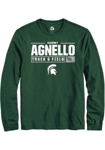 Sammy Agnello Rally Mens Green Michigan State Spartans NIL Stacked Box Tee