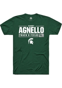 Sammy Agnello Green Michigan State Spartans NIL Stacked Box Short Sleeve T Shirt