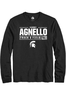 Sammy Agnello Rally Mens Black Michigan State Spartans NIL Stacked Box Tee