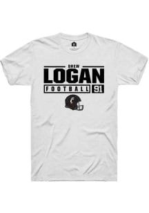 Drew Logan  Cincinnati Bearcats White Rally NIL Stacked Box Short Sleeve T Shirt