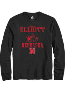 Crystal Elliott Rally Mens Black Nebraska Cornhuskers NIL Sport Icon Design Tee