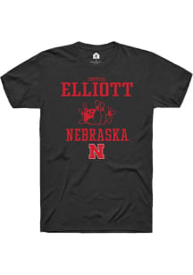 Crystal Elliott Black Nebraska Cornhuskers NIL Sport Icon Short Sleeve T Shirt