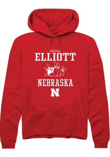 Crystal Elliott Rally Mens Red Nebraska Cornhuskers NIL Sport Icon Hooded Sweatshirt