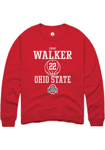 Eboni Walker Rally Mens Red Ohio State Buckeyes NIL Sport Icon Crew Sweatshirt