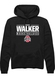 Eboni Walker Rally Mens Black Ohio State Buckeyes NIL Stacked Box Hooded Sweatshirt