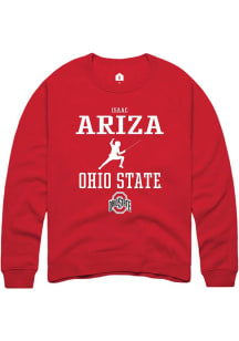 Isaac Ariza Rally Mens Red Ohio State Buckeyes NIL Sport Icon Crew Sweatshirt