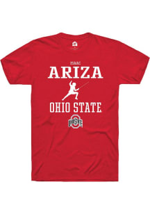 Isaac Ariza Red Ohio State Buckeyes NIL Sport Icon Short Sleeve T Shirt