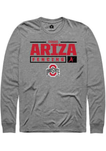 Isaac Ariza Rally Mens Graphite Ohio State Buckeyes NIL Stacked Box Tee