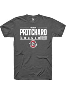 Molly Pritchard Dark Grey Ohio State Buckeyes NIL Stacked Box Short Sleeve T Shirt