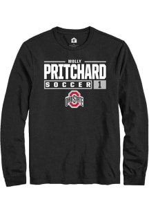 Molly Pritchard Rally Mens Black Ohio State Buckeyes NIL Stacked Box Tee