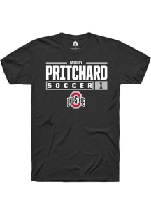 Molly Pritchard Black Ohio State Buckeyes NIL Stacked Box Short Sleeve T Shirt