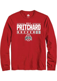 Molly Pritchard Rally Mens Red Ohio State Buckeyes NIL Stacked Box Tee