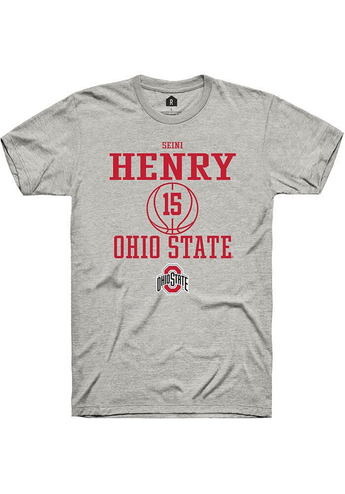 Seini Henry Ohio State Buckeyes Rally ASH NIL Sport Icon Short Sleeve T