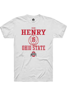 Seini Henry White Ohio State Buckeyes NIL Sport Icon Short Sleeve T Shirt