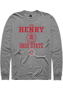 Seini Henry Rally Mens Graphite Ohio State Buckeyes NIL Sport Icon Tee