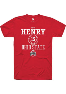 Seini Henry Red Ohio State Buckeyes NIL Sport Icon Short Sleeve T Shirt