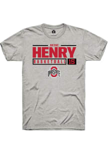 Seini Henry Ash Ohio State Buckeyes NIL Stacked Box Short Sleeve T Shirt