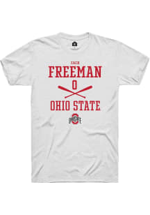 Zach Freeman White Ohio State Buckeyes NIL Sport Icon Short Sleeve T Shirt