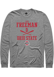 Zach Freeman Rally Mens Graphite Ohio State Buckeyes NIL Sport Icon Tee