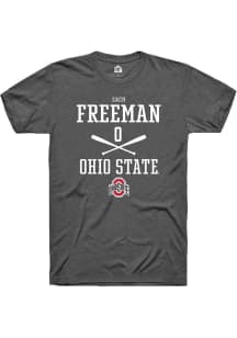 Zach Freeman Dark Grey Ohio State Buckeyes NIL Sport Icon Short Sleeve T Shirt