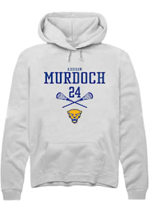 Addison Murdoch  Rally Pitt Panthers Mens White NIL Sport Icon Long Sleeve Hoodie