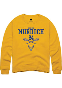 Addison Murdoch  Rally Pitt Panthers Mens Gold NIL Sport Icon Long Sleeve Crew Sweatshirt