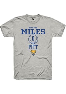 Brooklynn Miles Ash Pitt Panthers NIL Sport Icon Short Sleeve T Shirt