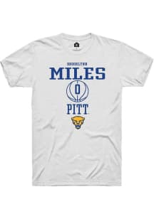 Brooklynn Miles White Pitt Panthers NIL Sport Icon Short Sleeve T Shirt