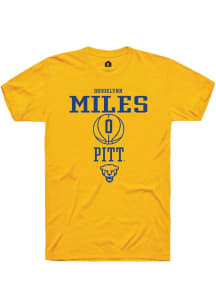 Brooklynn Miles Gold Pitt Panthers NIL Sport Icon Short Sleeve T Shirt