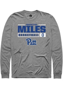 Brooklynn Miles Rally Mens Graphite Pitt Panthers NIL Stacked Box Tee