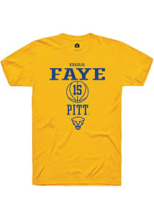 khadija faye Gold Pitt Panthers NIL Sport Icon Short Sleeve T Shirt
