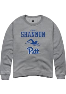 Kimmy Shannon Rally Mens Graphite Pitt Panthers NIL Sport Icon Crew Sweatshirt